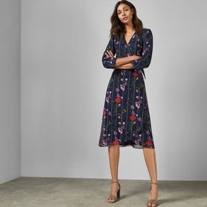 Ted Baker Navy Red Floral Print Hedgerow